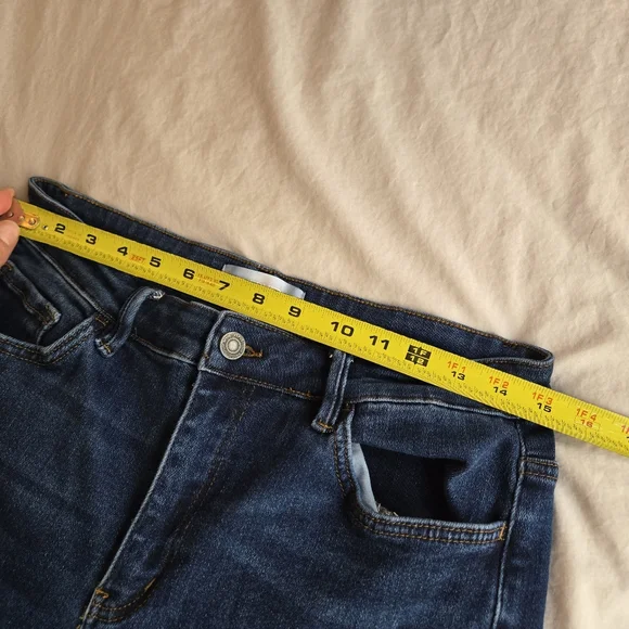 Vervet Blue 30W 34L High Rise Dark Blue Flare Jeans - Picture 7 of 11